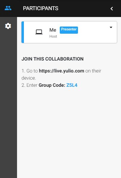 Yulio's Collaborate Feature 14 // 24 02 HOW TO START YOUR COLLABORATE SESSION [CONTINUED] Your feed is now live. Guests can join the Collaborate session by visiting live.