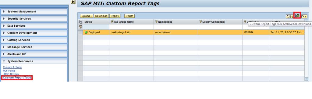EMBEDDING CRYSTAL REPORT IN MII WEB PAGE Custom content can be embed into MII web page like irpt or jsp by using custom report tags feature of MII.