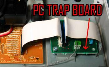 The trap board will be installed between the CD-Rom drive and the