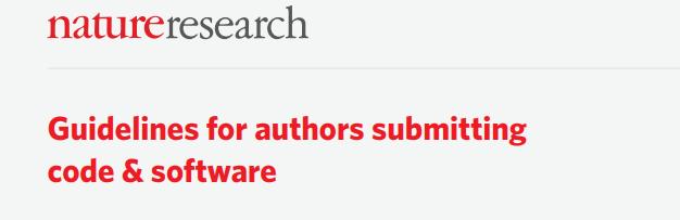 Nature journals have been industry pioneers in making code accessible and robust upon publication 3 Currently, the Nature journals mandate that the availability and conditions of access of custom