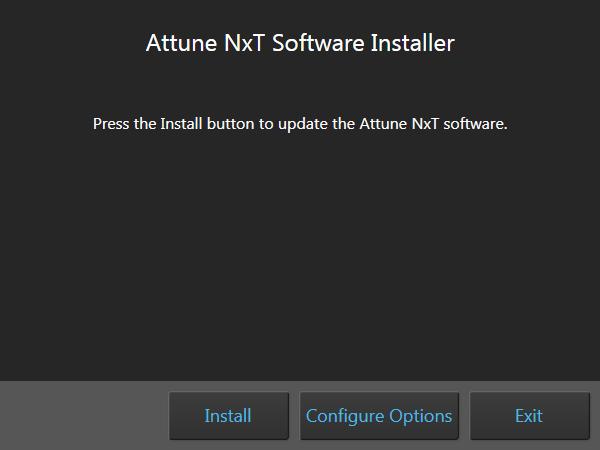 NEW INSTALL Attune NxT Software v2.3 Installation Software Installation Do not launch the software application until the completion of all the installation steps.