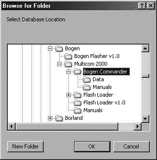 2.6 Maintaining Multiple Databases Bogen Commander maintains the original database in a folder called Data, which is located within the Bogen Commander folder.