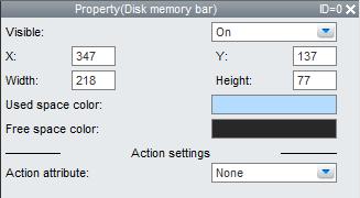 4.19 Attributes of Disk Memory Bar Components List of Settings Refer to Section 4.3 for attributes without explanations in the list of settings.
