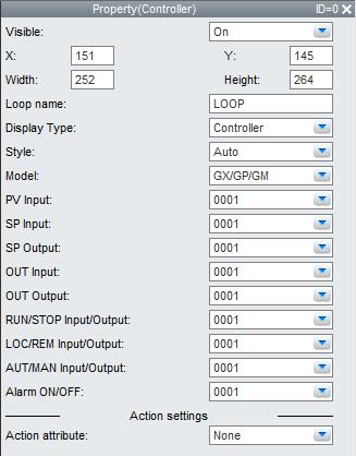 4.26 Attributes of Controller Components This component can only be set on the GA10 R3.02 screen. List of Settings Refer to Section 4.3 for attributes without explanations in the list of settings.
