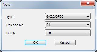 2.4 Creating New Screens, Setting the Grid Interval, and Switching the Screen Version When creating a new screen, you can set the /DX recorder type, recorder release number, and batch, and set the