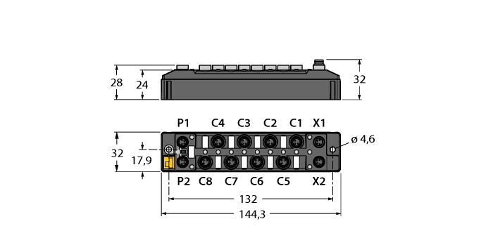 Input diagnostics group One freely selectable digital channel per slot Max. 0.