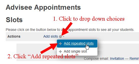 7. You (and your students) may also want to receive an email message when they apply for an appointment slot, so you may want to scroll down to find the Notifications option, and change No to Yes : 8.