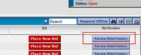 But, if you want to delete it from the system entirely, you should click on Revise Bids/History button.