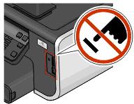 1 Insert a memory card into the card slot or a flash drive into the USB port. Inserting a memory card Inserting a flash drive Notes: Insert the card with the brand name label facing right.