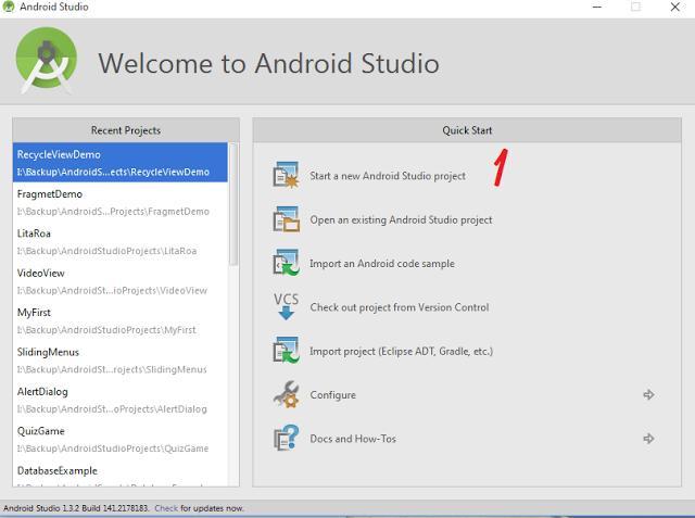 Chapter-3 Creating New Project on Android Studio Android Studio is one of the best IDE (Integrated Development Environment) for Android Developers with rich functionality and control mechanism.