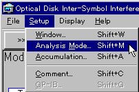 2.2 Selecting the Analysis Mode Procedure 1. Select [Analysis Mode] from the [Setup] menu (Setup - Analysis Mode) to display the analysis setting dialog box. 2.