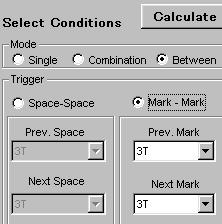 Select whether to activate the trigger on a space or mark using the [Trigger] option buttons. 4. If you select [Space], set the width of the [Space] with the list box.