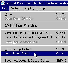 To save all the data and setup information simultaneously, select [Save Measured Data & Setup] from the [File] menu (File - Save Measured Data & Setup). This will display the save file dialog box. 2.