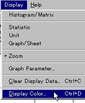 4.3 Analyzing the Jitter with the Matrix Setting the threshold 6. Select [Display Color] from the [Display] menu (Display - Display Color) to show the display color dialog box. 7.