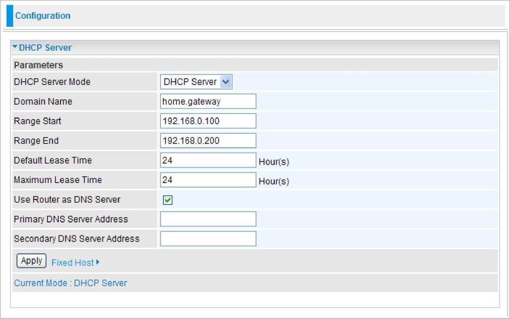 DHCP Server DHCP allows networked devices to obtain information on the parameter of IP, Netmask, Gateway as well as DNS through the Ethernet Address of the device.