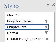 Using the Template Open File Explorer Double click the template file located at: Documents/Thesis Template/Thesis Chapter Template.