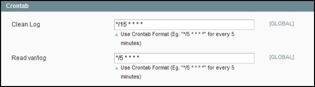 Crontab Clean Log: Allows admin to set cron from Clean Log. Used to clean var/log directory and its related entries.