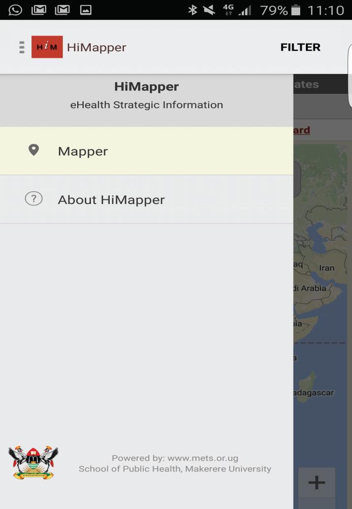 ehealth Innovations Health Informatics Mapper (HiMAP) is a mobile based application developed by the Monitoring and Evaluation Technical Support (METS) Programme with support from Centers for Disease