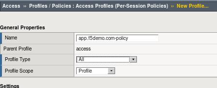 of initial logon or after every single HTTP request. Task 1 - Create the Access Profile Object 1.