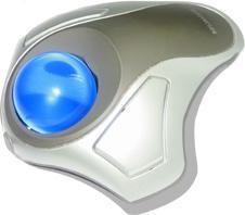 Trackball / Tracker Ball This pointing device is not moved about like a mouse, instead it has