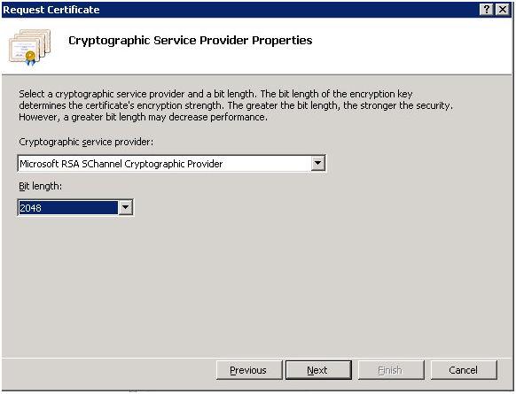Generating and Configuring APNs Certificate FIGURE C-5. Cryptographic Service Provider Properties screen 7.