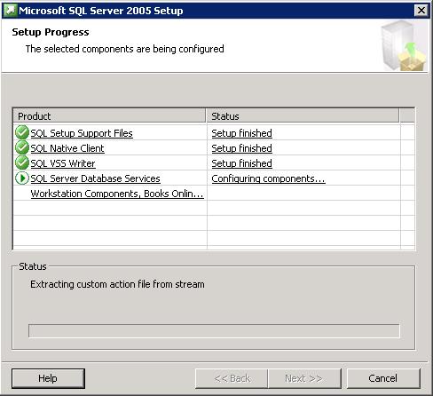 Trend Micro Mobile Security 9.0 SP1 Installation and Deployment Guide The Setup Progress screen appears and displays the current installation status. FIGURE 3-3. Setup Progress screen c.