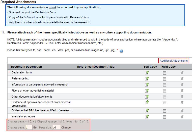 Add and Edit Attachments You are required to attach all supporting documentation in Section 11 - Required Attachments.
