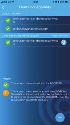 Once the account is removed, the user will not be able to monitor and receive any notifications from this DoorCam.