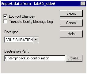 Select Data > Export& from the menu bar, as shown by arrow B in Figure 1. The Export window is displayed: Figure 2 Export Data 5.