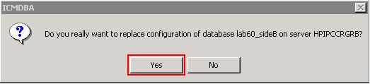 f. Click Start to synchronize the data. A confirmation window is displayed: Figure 7 Confirmation g.