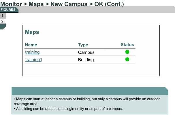maps or campuses to the database.