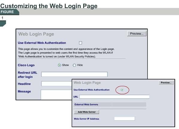 Figure shows how to customize the web login page. Choose Management > Web Login Page to navigate to this page.
