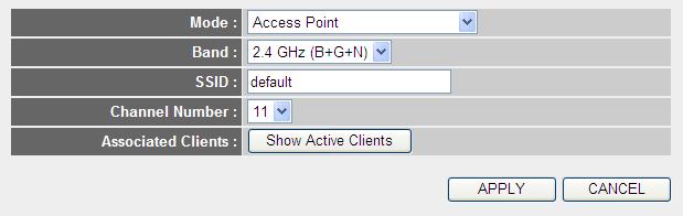 2-7-1-1 Setup procedure for Access Point : Please select the radio band you want to use from Band dropdown menu (2), and the following message will be displayed: 2.