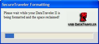 FORMAT STATUS WINDOW When the formatting is completed successfully, you will see a Format Completed screen: