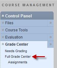 questions, etc. Accessing Grade Center Under COURSE MANAGEMENT, click Grade Center and then click Full Grade Center. Section 6 of the test option is the Show Test Results and Feedback.