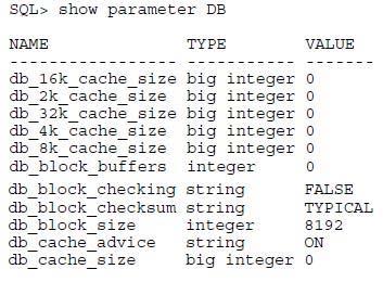 Which setting is NOT allowed? A. ALTER SYSTEM SET DB_CACHE_SIZE=50M; B. ALTER SYSTEM SET DB_8K_CACHE_SIZE=10M; C. ALTER SYSTEM SET DB_4K_CACHE_SIZE=10M; D.