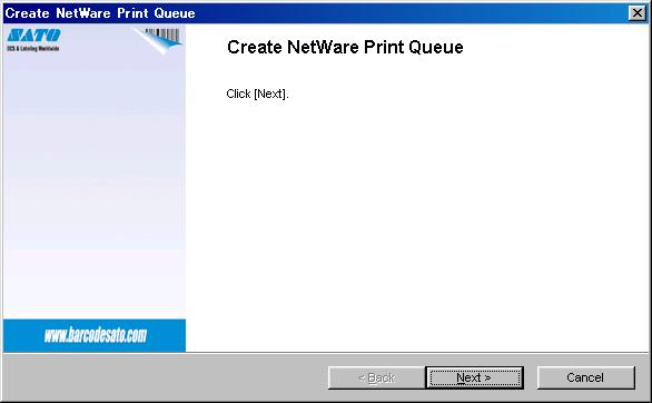 2. Configure NetWare. Click Next. 3. Select the NetWare server operation mode. Select Bindary Mode. Click Next. 4. Select the file server name to create a print queue. Select the file server name. Click Next. TIP -The next screens to be displayed may vary depending on the NetWare server selected.