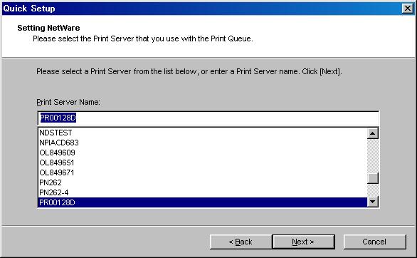 5(A). Select printing mode <NetWare 3 or below> Select the PSERVER Mode.