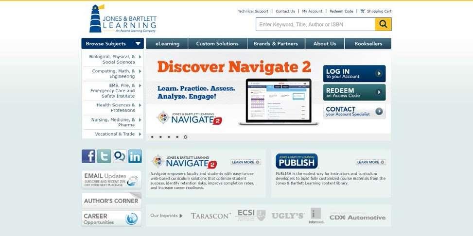 How do I log in to Navigate 2? 1. From the www.jblearning.