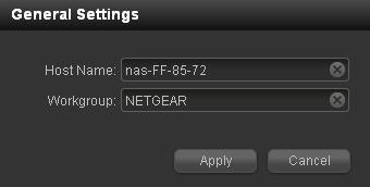 Host Name and Workgroup Your ReadyNAS storage system uses the host name to advertise itself on your network.