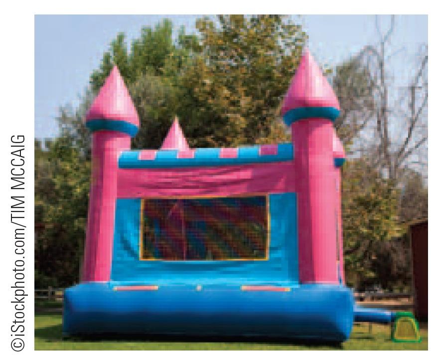EXAMPLE 8 n The function C(h) = 80 + 15(h 4) gives the cost in dollars to rent an inflatable jumper for h hours. (The terms of the rental agreement require a 4-hour minimum.