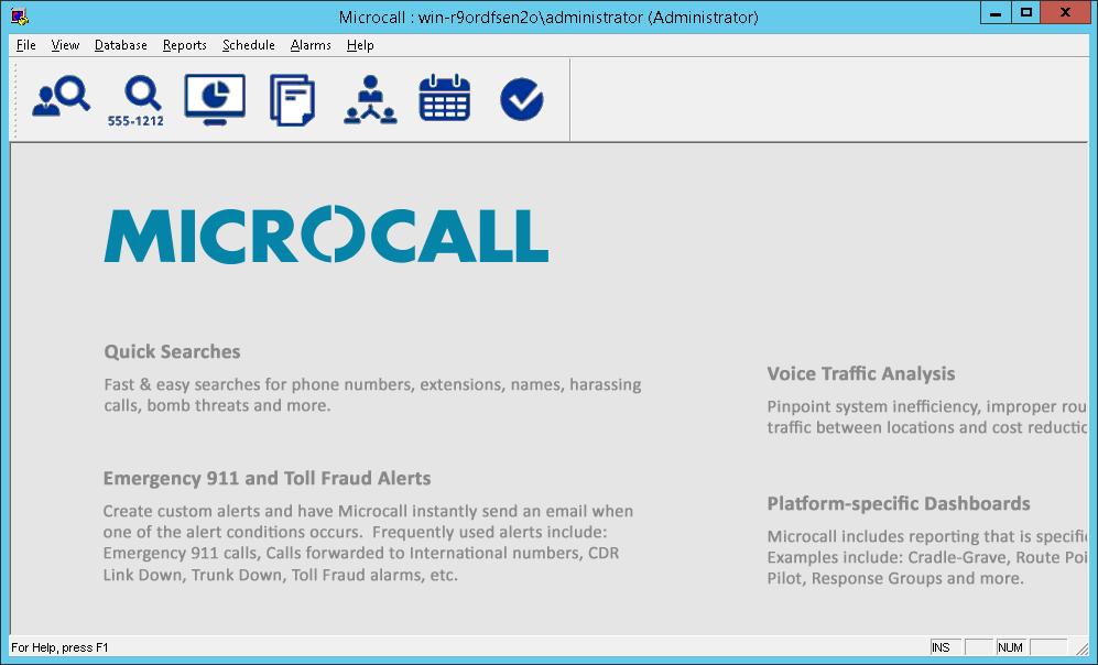 Configure Data Source Open the Microcall application by double-click on the Microcall icon on the desktop.