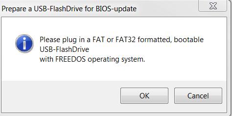 The program creates the required "BIOS" directory on the USB stick and copies the BIOS data required
