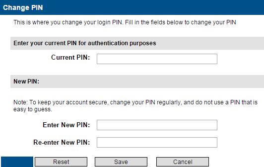 7 Changing Your PIN with the Web Portal You can use the Web Portal to change your PIN for your subscriber account. To change the PIN: 1. Log on to the Web Portal. 2.