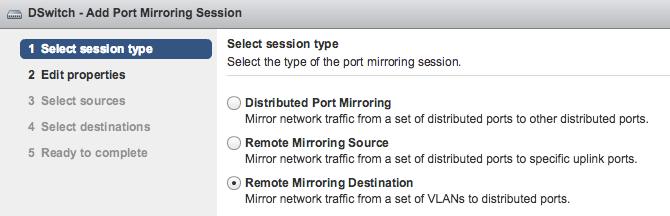 6. In the Name field, type a name to identify the port mirroring session. 7. From the Status drop-down, select Enabled. 8. Click Next.