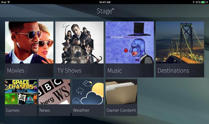Stage manages it all with ease including your personal library of on-board content.