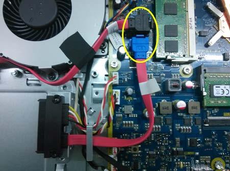 (2) Remove LVDS cable
