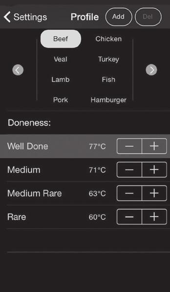 Most common meat options are listed as pre-set selections.