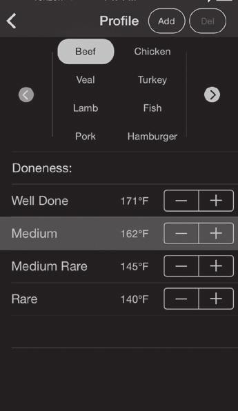 Step 11: Now that you have chosen the type of meat you are cooking you can select your preferred level of doneness.