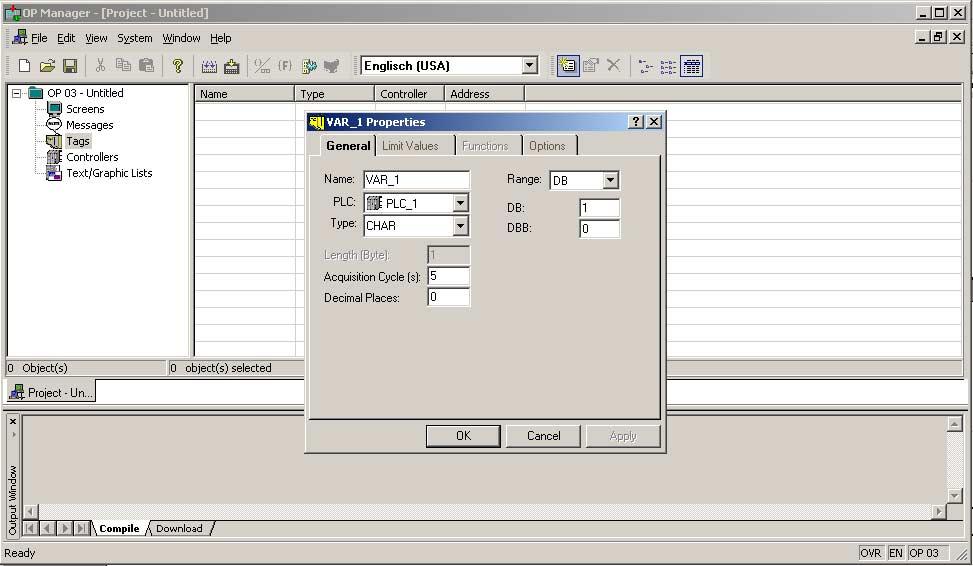 Chapter 2 Deployment CC 03 - Operator panel Manual VIPA HMI Insert objects Within an object group you may create a new project via in the symbol bar, alter it with and delete it with.
